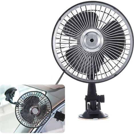 Ventilatore automatico da 6 pollici 12V Modello Ventilatore automatico Ventosa Ventilatore portatile Ventilatore per auto C (1/5)