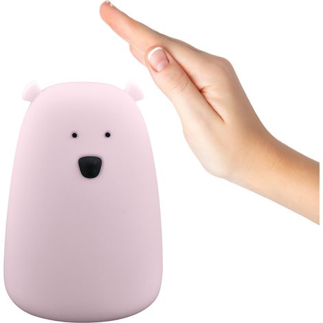 Lampada LED silicone Orso rosa TAP TAP USB Polux RGBW (1/5)