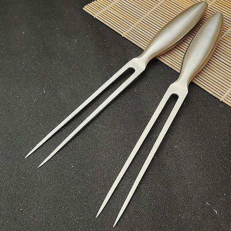 30 Cm-2pcs- Fourchette Viande, Acier Inoxydable, Fourchette Dcouper Professional, Poigne Antidrapante (1/5)