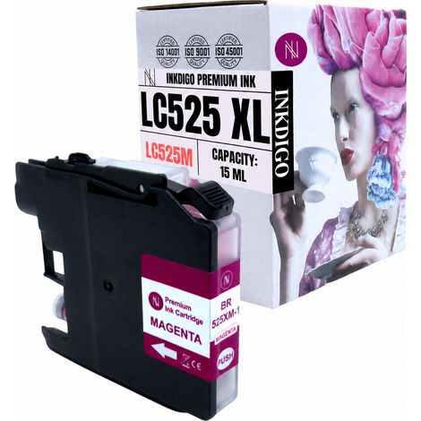 Inchiostro Inkdigo LC525M compatibile con Brother DCP-J100, MFC-J200 e DCP-J105, certificato TÜV. (1/5)