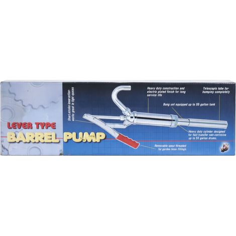 Pompe à Levier Manuelle pour Fût de 60L à 205L Transfert de Liquides Non Corrosifs - PLM60205