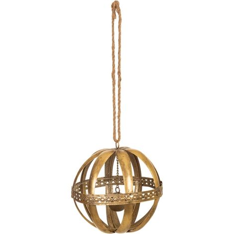 Bola decoración de metal dorado 20x20x23 (1/3)