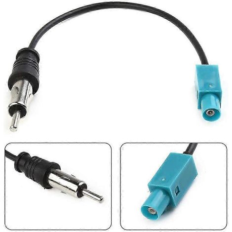 Câble d'antenne universel pour autoradio Fakra-Z mâle vers DIN 15 cm, accessoire de remplacement pour autoradio. (1/4)