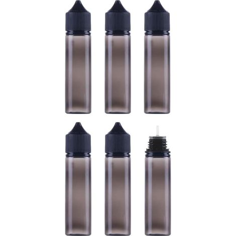 Flüssigkeitsflasche – 6 Stück – Schwarzes PET – 70 ml – Schraubverschluss – 30 mm Hals – Freizeit (1/5)
