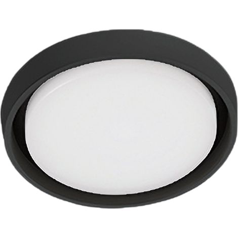 Alu Lampada da Parete e Soffitto a LED, Design Moderno in Alluminio pressofuso, Colore Grigio Scuro, Diametro 27 cm, Protezione IP54 per Esterni (1/2)