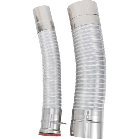 Coude de Conduit de Cheminée pour Poêle à Bois 40 Cm en Aluminium Résistant à Haute Température Accessoire de Tuyau de Poêle pour Camping et Chauffage Extérieur Flexible Solide (1/5)