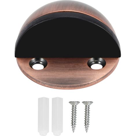 Lot de 2 Butée de porte, Acier inoxydable 304, Fixation double vis, Sol bois verre métal, Maison chambre (1/5)