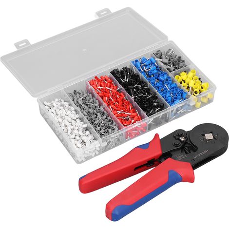 Jeu de 1900 pinces à sertir hexagonales pour fils de cuivre, PVC et fer, pour machines, 0,25 à 10 mm² (1/5)