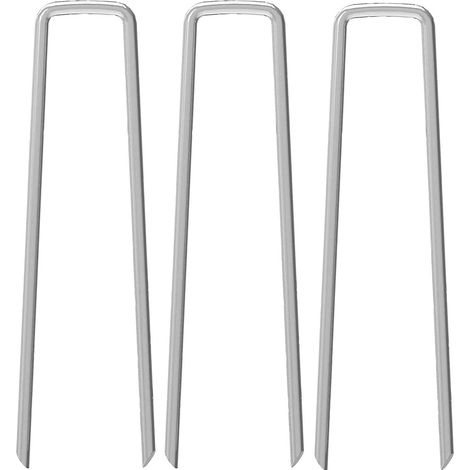 50 x 6" Galvanised Steel Garden Staples (1/5)