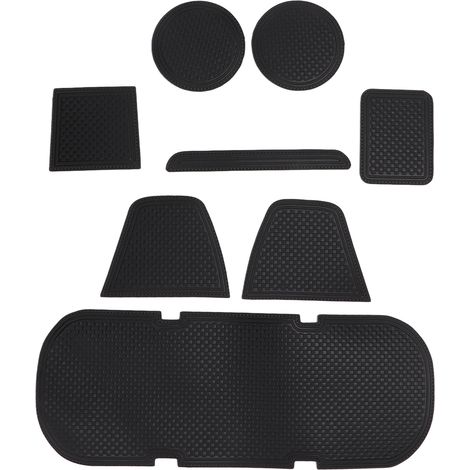 de 8 tapis de console centrale noirs accessoires intérieurs (1/5)