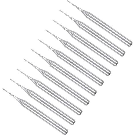 0,5mm Fin Fraisage Cutter 10PCS Carbide CNC Router Bits 1/8" Tige (1/5)