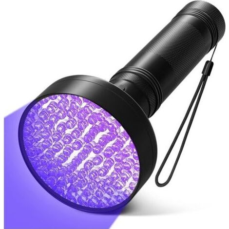 Pair Lampe Torche UV avec 100pcs LED - Détecteur de Lumières Fluorescentes, Urine d'Animaux, Taches de Tapis, Punaises de Lit (1/5)