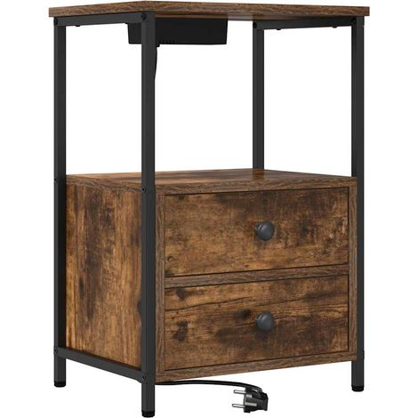 Maison Exclusive - Armadio da Notte Rovere fumé 40 x 31 x 60 cm Legno multistrato
