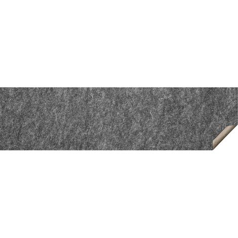 Tapis antidérapant sous-moquette, 2'x8' (réel 7,87') - 1/4" épais, double surface feutre polyester + latex, gris, pour sols durs, zone 1-2 m² (1/5)