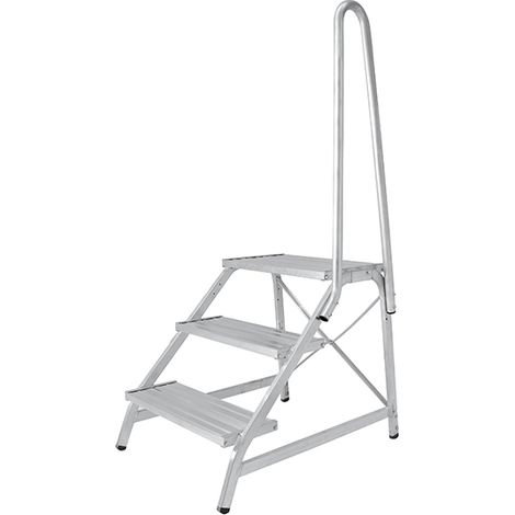 Pedana in alluminio 4 scalini - Altezza massima di lavoro 3m - 6875/04-54896