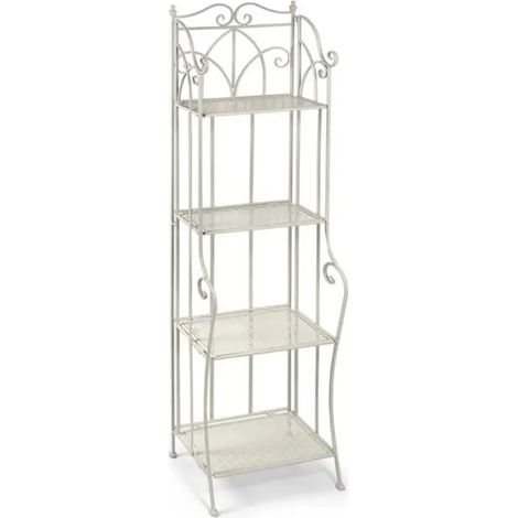 Set aus 2 klappbaren Metallregalen mit 3 Böden 40x28x166
