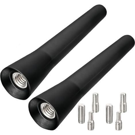 2X Antenne Voiture Courte 6,5 Cm - Fm Dab Radio Avec Réception Puissante Am/Fm/Dab (1/5)