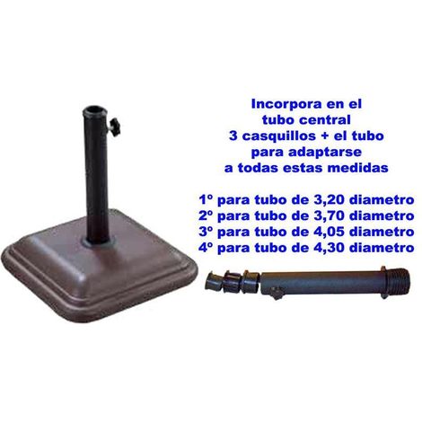 bambu base parasol cemento cuadrada chocolate d 48x42x11 12 kg. (1/2)