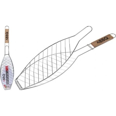 Barbecue Campingaz grilling rack 3 fish poignée bois facile à nettoyer (1/3)