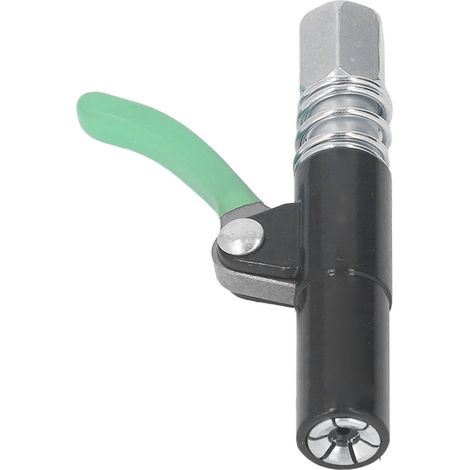 Pince de graissage haute pression à verrouillage automatique, embout anti-fuite à poignée unique, tuyau noir inclus, modèle fournisseur, usage professionnel, étanche et fiable. (1/5)