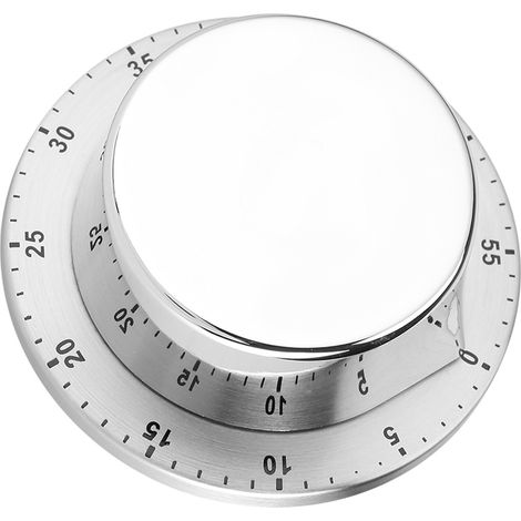 Manueller mechanischer Küchentimer mit Magnetfuß, Countdown-Timer zum Kochen und Backen, silbernes Werkzeug (1/5)