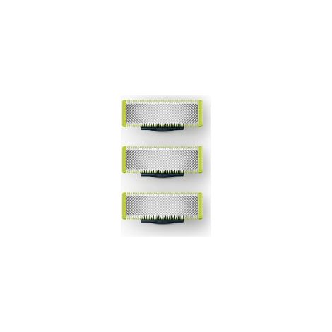 Applicable à OneBlade Lames de rechange, pour rasoir/tondeuse électrique OneBlade, acier inoxydable robuste, taille, stylisation et rasage, lot de 3 (1/4)