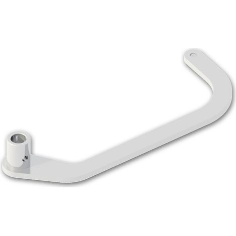 Kit bras W3 droit pour motorisation en linteau - blanc (1/3)
