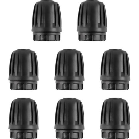 Set de 8 bouchons de fermeture 20 mm pour compte - gouttes, adaptateur de tuyau, noir,de DEBUNS (1/5)