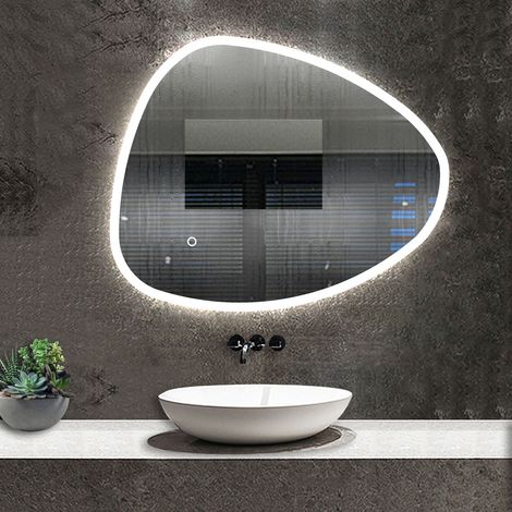 OCEAN 80x65cm Strange LED Specchio da bagno, antiappannamento, dimmerabile all'infinito (1/4)