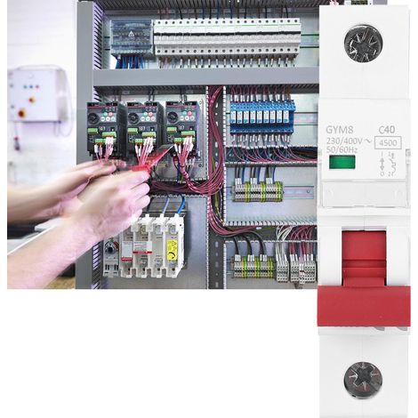 2 disjoncteurs miniatures GYM8-C45 (MCB 1P 230/400 V CA, courant nominal 40 A/50 A/63 A) (1/5)
