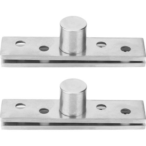 2 charnières pivotantes à 360 degrés en acier inoxydable, charnières de porte rotatives de 75 mm de long, pivot central (1/5)