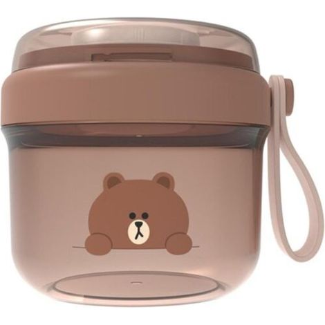 Tasse à petit-déjeuner portable de 650 ml, bol à yaourt portatif, tasse à salade bento étanche avec cuillère. (1/2)