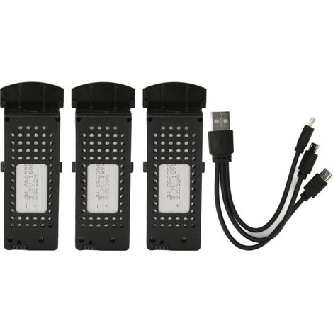 3er-Pack 3,7V 1800mAh Lithium-Akkus für SG S6 G6 Q6 Quadcopter-Drohnen – Hohe Kapazität (1/5)