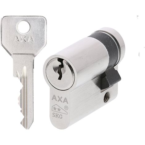 AXA Einzylinderschloss - 10/30 mm - Sicherheit - Vernickelter Sicherheitszylinder - inkl. 3 Schlüssel