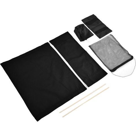 Housse de rechange pour chaise de réalisateur avec sac de rangement, en toile noire, pour la maison. (1/5)