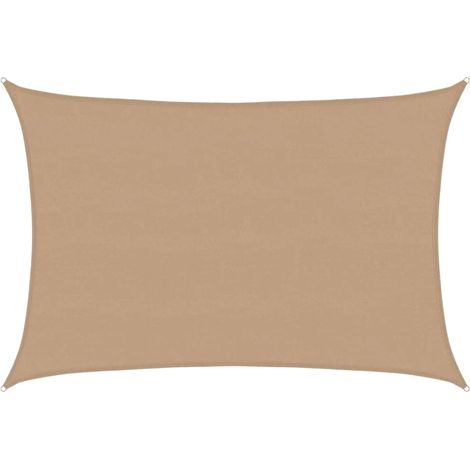 Sunshade Sail 160 g/m² Taupe 5x6 m HDPE vidaXL