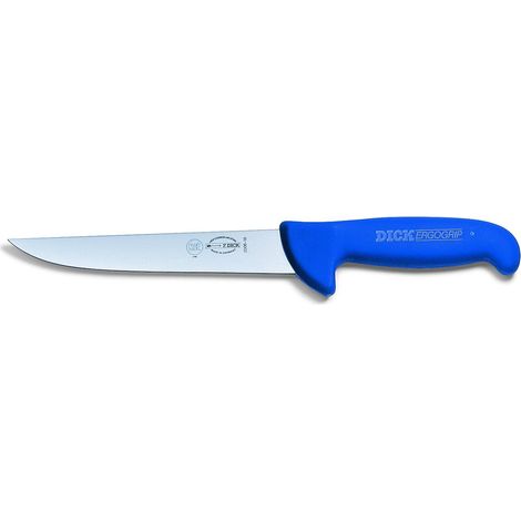 Fleischermesser zum Stechen, gerade, 21 cm, blau, ErgoGrip (1/3)