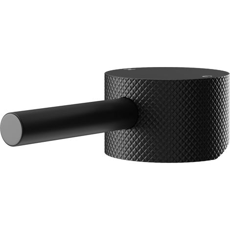 Colore Matt Black Industrial Style Mono Basin Mixer Full Knurled Tap Head (1/5)