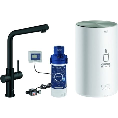GROHE Grifo y calentador GROHE Red Duo 303271 M-Size Caño L velvet black, 30327KS1