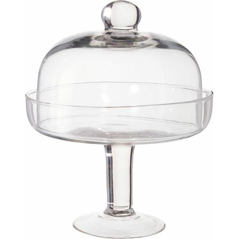 Soporte de cristal para tartas con pata y pantalla para dulces, 24 cm (1/3)