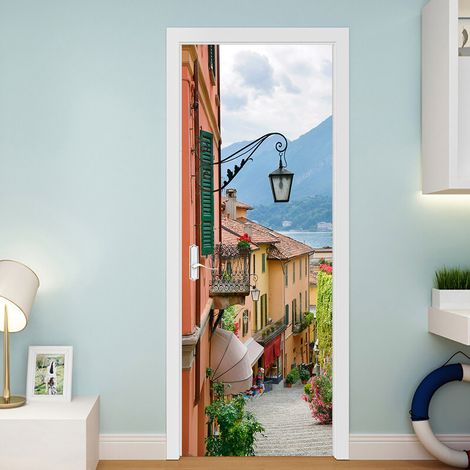 (38,5 x 200 cm x 2 pièces) 11 autocollants de porte à effet 3D (1/4)