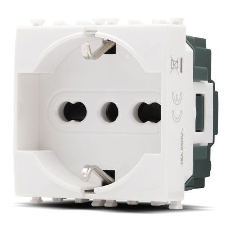MAPAM presa schuko UNEL 3.0 (16A-250V) compatibile VIMAR PLANA - GEM-F614BI