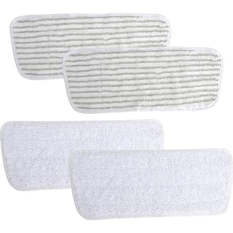 CCYKXA4 Pièces Housse De Balai Pour Vileda Steam Plus XXL, Lingettes De Rechange, 2 Chenille 2 Rayées, Lavables Et Réutilisables (1/5)