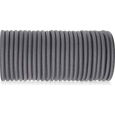 Cordon élastique de sécurité gris 4 mm x 30 m, sangle élastique, filet de chargement, éléments fixes (1/5)