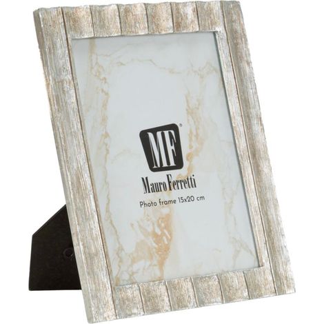 Cornice portafoto in resina argento, 19,3x1,7x24 cm – stile Vintage