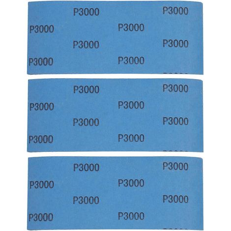 Papier de verre à polir à sec et à l'eau, grain 3000, 5000, 7000, assortiment de papier de verre à grain fin pour le ponçage à sec et à l'eau, papier de ponçage pour cloisons sèches, 22,9 x 9,1 cm (9 (1/4)