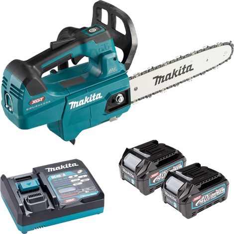 MAKITA UC002GD202 40Vmax XGT Cordless Top Handle Chainsaw - 2x BL4025 and Charger (1/5)