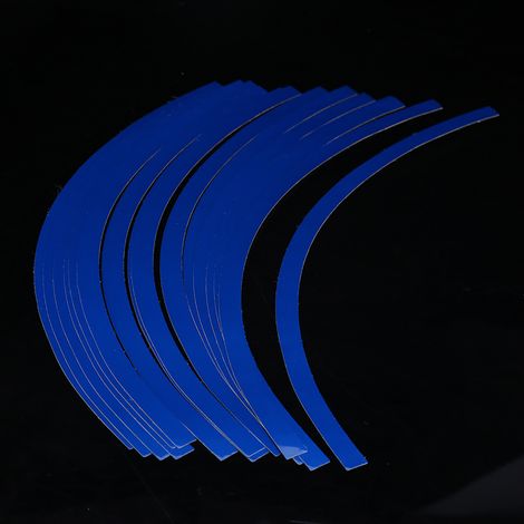 Reflektierender Zierstreifen für Auto- und Motorradfelgen, 6-farbiger Nadelstreifenkleber, blaue Folie, Sicherheit und Stil (1/5)