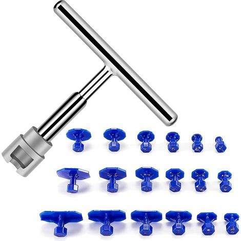 Kit de Bosselage Carrosserie, Réparation de Bosses de Voiture, 18 Ventouses et Marteau à Inertie, Outil Débosselage sans Peinture, pour Carrosserie Auto Moto Électroménager (1/5)
