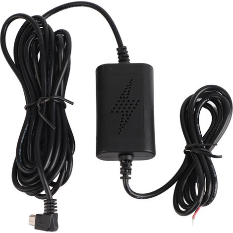 Dashcam-Verkabelungsset – 12 V/24 V auf 5 V 2,5 A, Mini-USB-Anschluss, linker Winkel, für Parküberwachung (1/5)